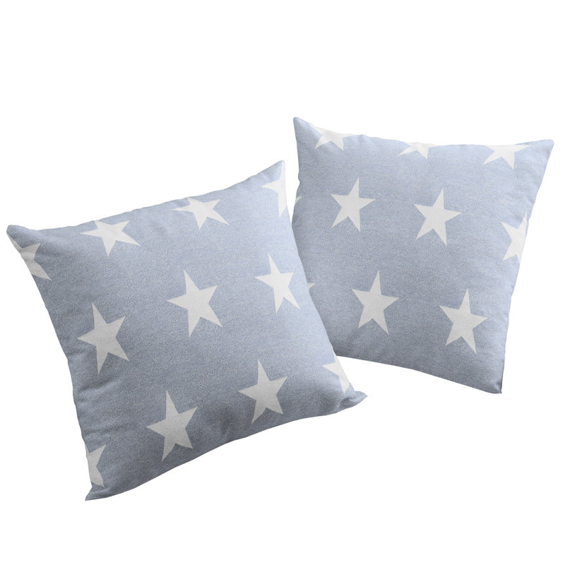 Marple Geometric Cushion Cover, 40cm x 60cm, Blue, Rectangular