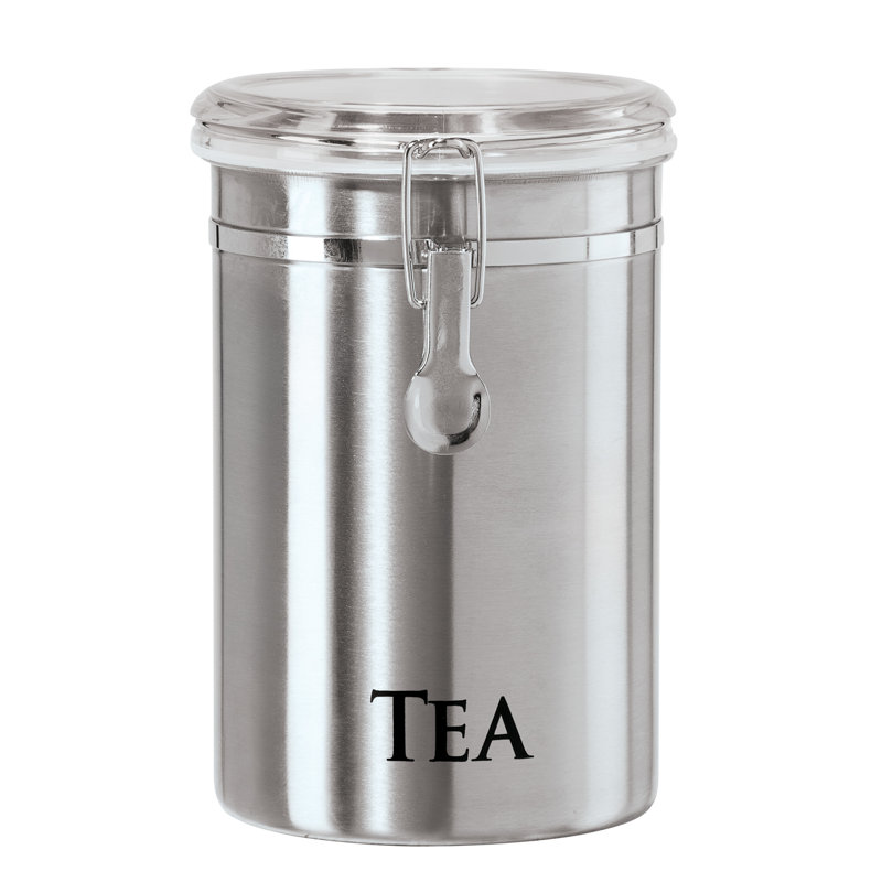 3pc Stainless Steel Canister Set - Coffee, Tea, Sugar