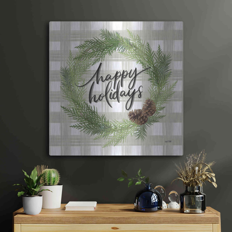 «Farmhouse Christmas Wreath» par House Fenway, H 24 po x l 24 po