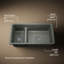 Iron Tones 33" L x 18.75" W Large/Medium Double-Bowl Kitchen Sink-6918504