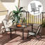 Ensemble de 2 chaises de patio pliantes et pliantes avec dossier haut, accoudoirs, gris, chaise