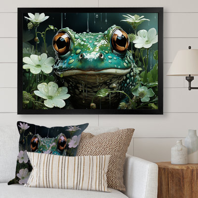 Joli portrait de grenouille à l'étang I