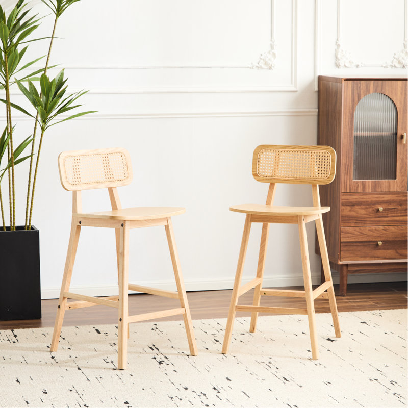 2 sièges en bois d'hévéa naturel, siège solide profilé, attrayant, polyvalent pour les accessoires de maison, facile à nettoyer de 2 sièges courbés à finition naturelle, réglages complexes, sans effort