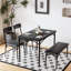 3 -Person Solid Wood Dining Set-1494046753