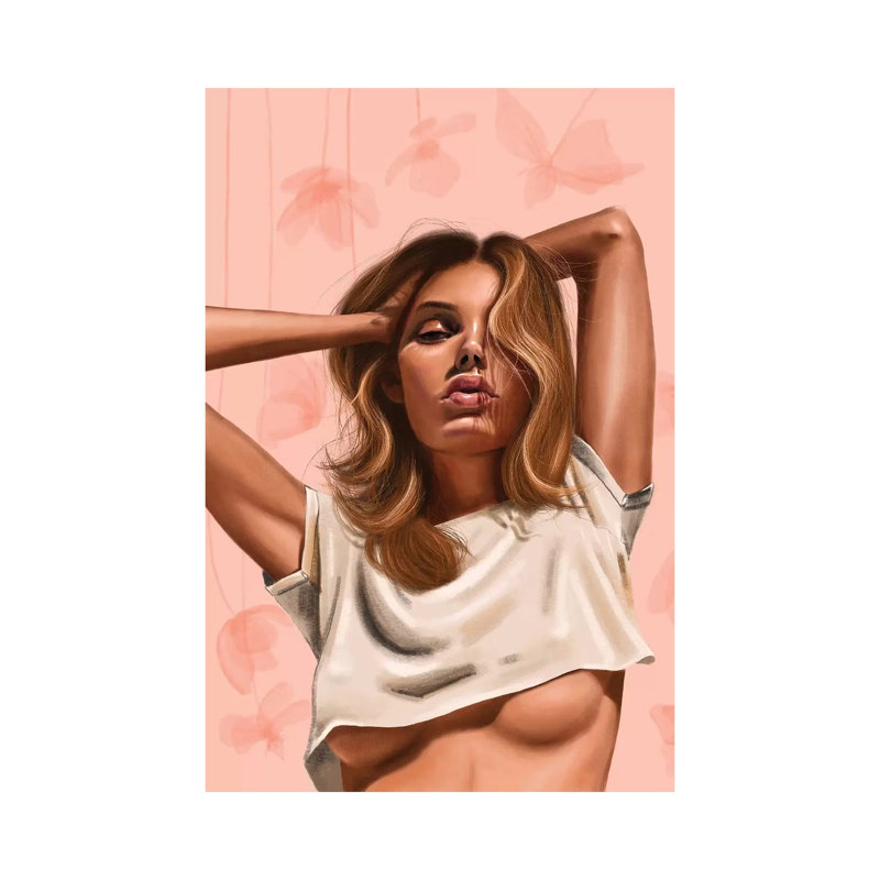 Peachy 1 Piece Painting on Canvas, 66.04 cm H x 45.72 cm W x 1.91 cm D, Wrapped Canvas