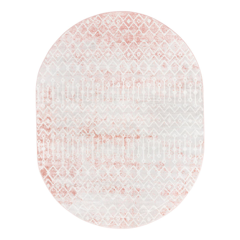 Tapis d'intérieur en polypropylène tissé à la machine Kayenne, Oval 8 pi x 10 pi