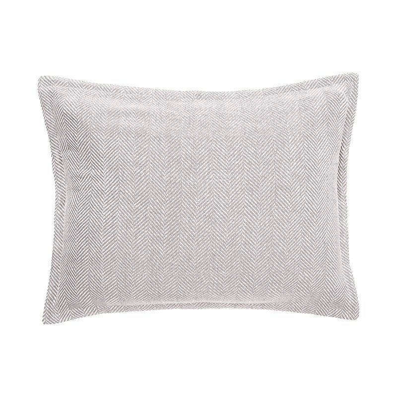 Orson 100% Cotton Sham, Pearl Gray, Standard