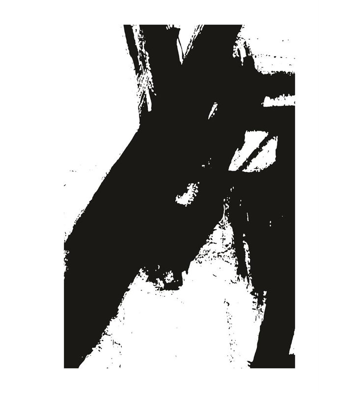 Nero 4 Contemporary Abstract - Single Picture Frame Print, 187.452 cm H x 136.652 cm W, Matt White