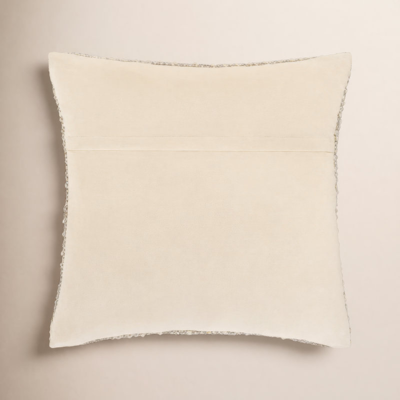 Coussin décoratif carré Tessa Ivory, Polyester / Bourre en polyester