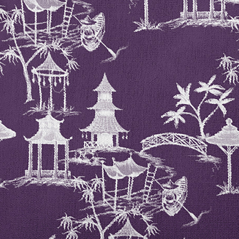 Palm Beach Chinapezka Print Indoor/Outdoor Square Pillow Cover & Insert, 18" x 18", Purple