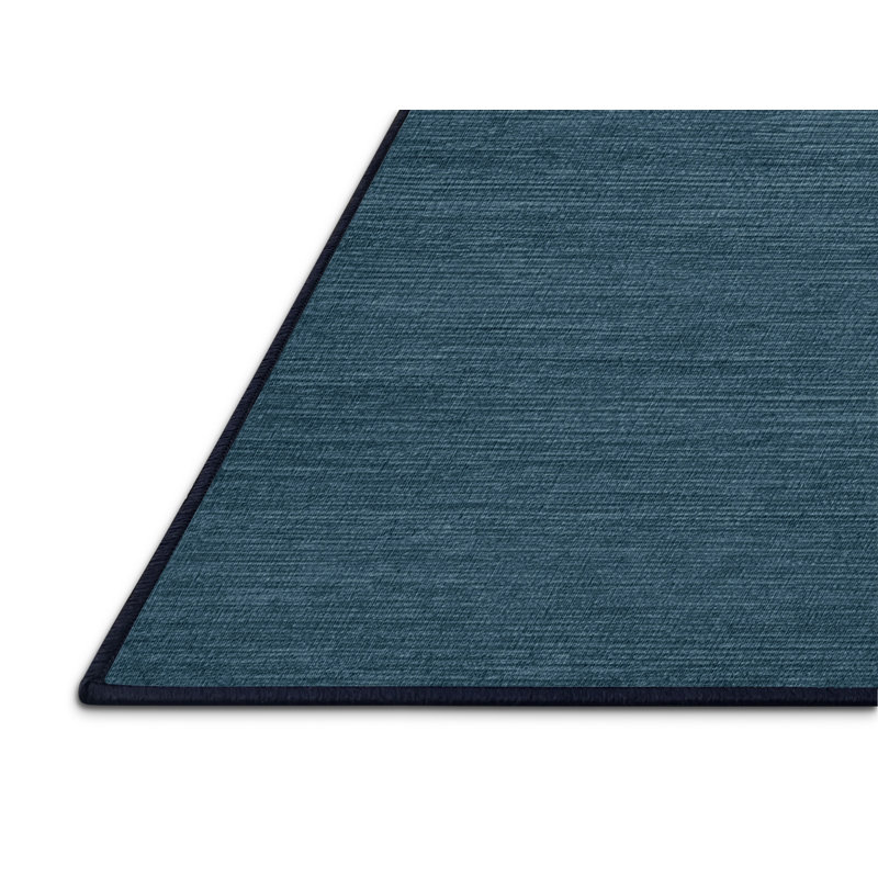 Machine Washable Solid Gray Area Rug, Round 3'