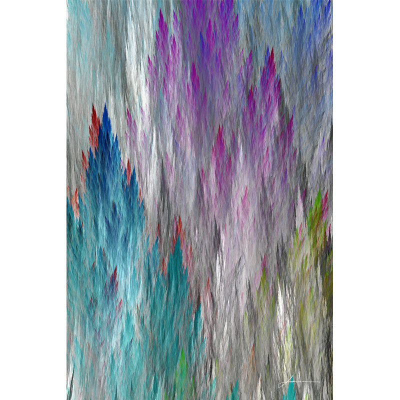 Brush Panels I - Painting on Canvas, Wrapped Canvas, 46 cm H x 30 cm W