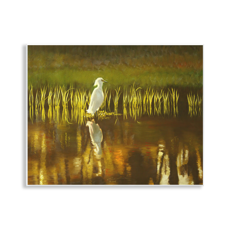 Art mural oiseau et lac par D. Rust