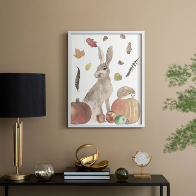 «CuteAutumnForest II», reproduction encadrée - bois massif