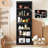 75"6-Tier Farmhouse Bookcase with Adjustable Shelves, Open Display Storage Bookshelf for Home Office, Living Room, Study or Balcony-457048594-457048592