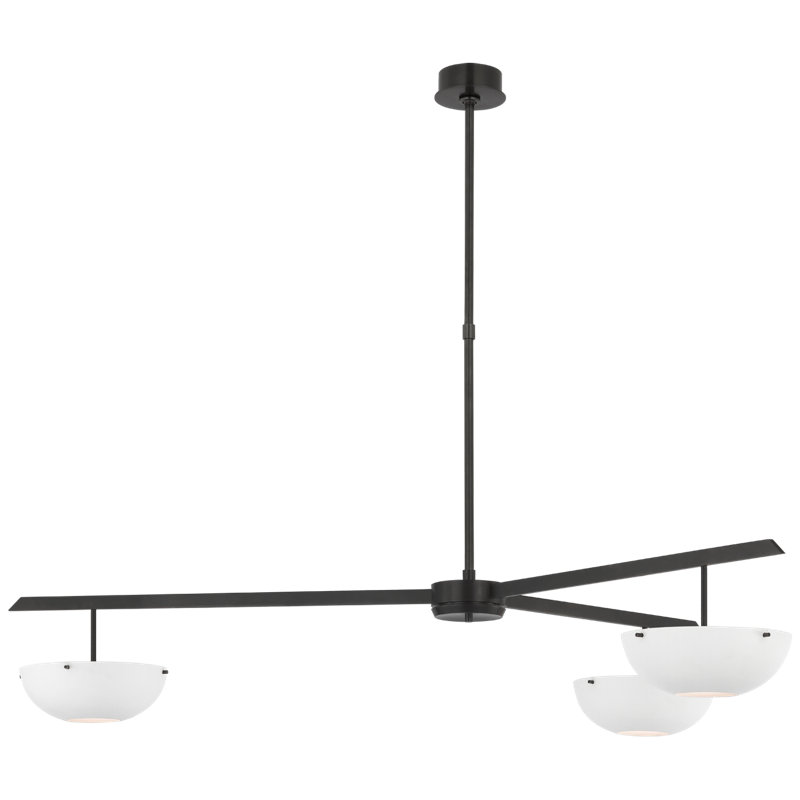 Valencia 3 - Light LED Chandelier, Bronze, White