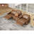 Latitude Run® Power Recliner, Leather 3 Seater Recliner Couch with Cup Holder& Charging Socket
