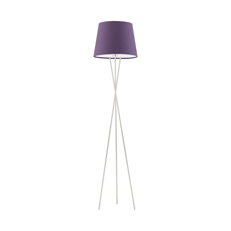 Arlaith 165cm Tripod Floor Lamp, Violet, Silver