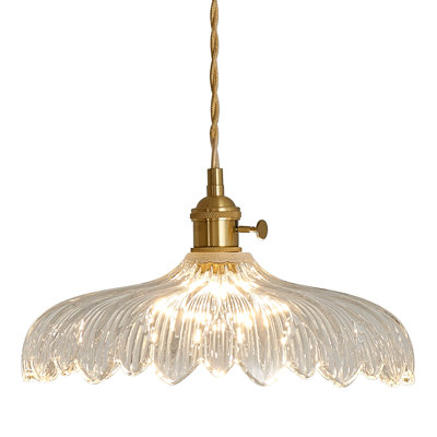 Oyisen Luminaires suspendus 11,8 pouces Luminaire suspendu 6,5 pi Luminaire suspendu à abat-jour en verre Luminaire suspendu pour cuisine pour chambre à coucher