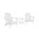 Moncrief 2 - Person Plastic Folding Adirondack Chair with Table
