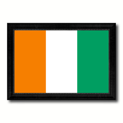 Cote D'ivoire Country Flag Print on Canvas