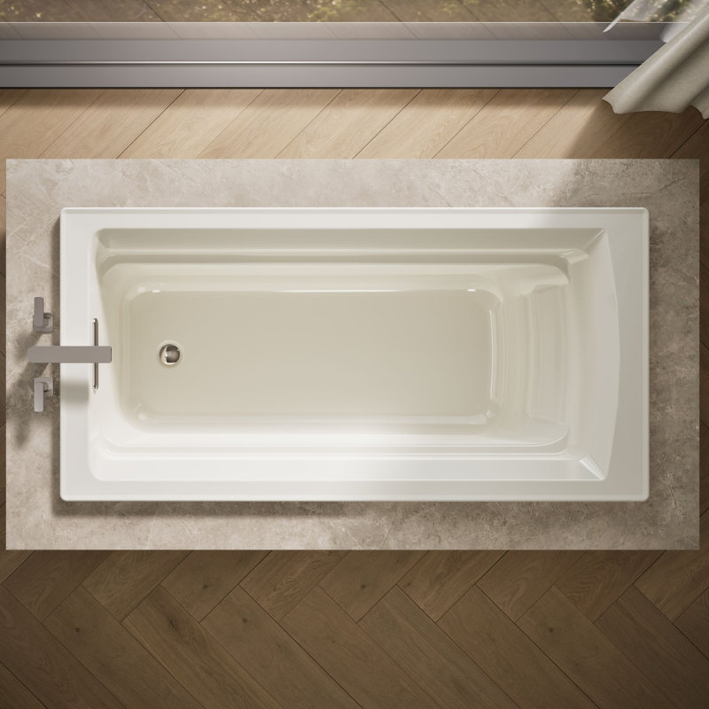 Archer 72" x 36" Drop-In Bathtub, Biscuit