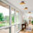 1-Light Hand-Woven Rattan LED Flush Mount