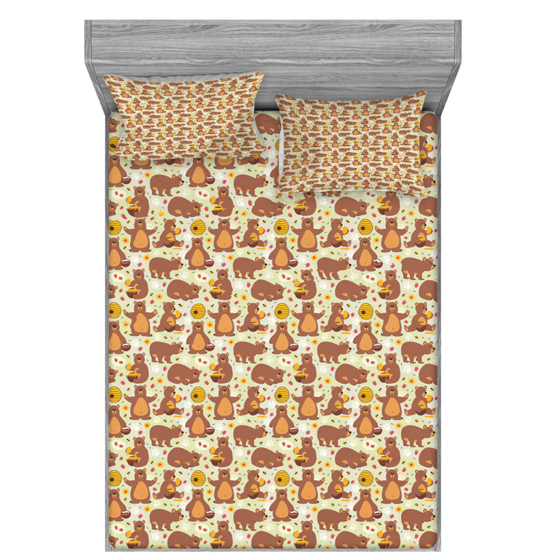 Microfiber Sheet Set, Queen Sheet Set with Fitted Sheet