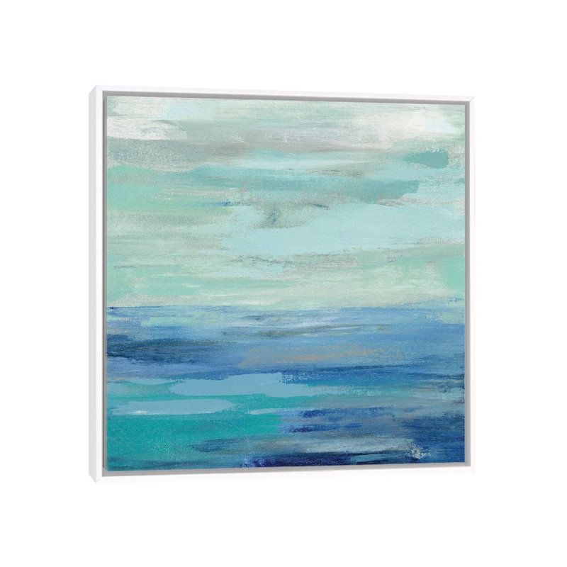 «Sunset Beach II» par Silvia Vassileva - impression, Toile blanche encadrée, H 37 po x l 37 po x P 1,5 po, Aucun mat
