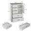 Commode 5 tiroirs pour chambre à coucher, commode haute, rangement pour commode, commode de chambre