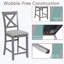 Ensemble de chaises à hauteur de comptoir pour 4 personnes, chaise de cuisine avec siège rembourré, tabouret de bar à hauteur de comptoir pour salle à manger-2034414836