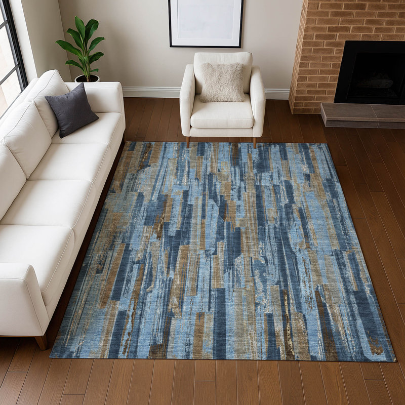 Tapis intérieur / extérieur lavable à la machine Jaramillo ACN2255, Rectangulaire 8 pi x 10 pi