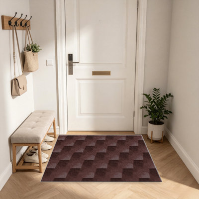 Tapis 1PC à motif rayé rétro bleu discret, élégant tapis décoratif polyvalent, facile à nettoyer et à entretenir, meuble idéal pour la chambre à coucher, le salon, le couloir, le vestibule, le dortoir et le bureau afin de rafraîchir l'ambiance intérieure de votre maison