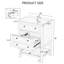 Meuble-lavabo 24 po avec lavabo, tiroirs et tablettes ouvertes
