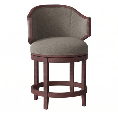 Gimlet Upholstered Stool with Solid Wood Frame