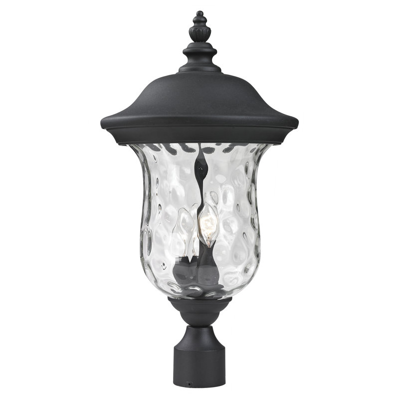 Tête de lanterne d'extérieur 3 lumières, H 25 po x l 12,5 po, Noir