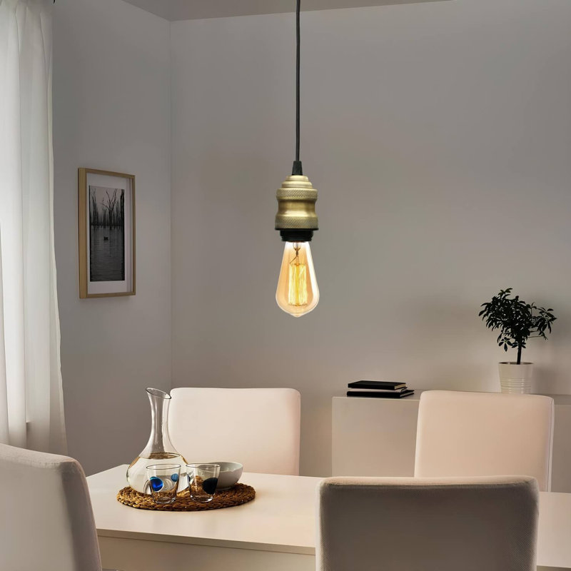 Elegant Black Chandelier, Metal Body, 39.4 inches Total Height | Cap Diameter: 3.1 inches, Cap Height: 3.1 inches | E27 Socket, Max 40W | Perfect for Dining Room, Living Room, and Entryways, Stylish & Modern Design