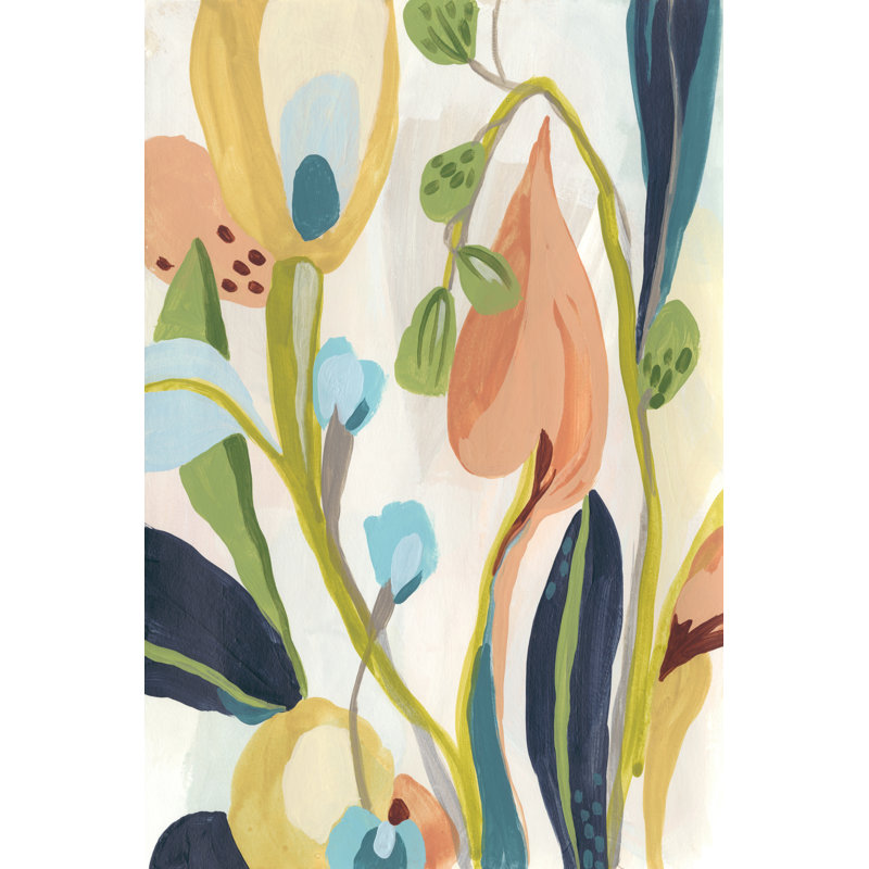 Jungle Jewels I par June Erica Vess - peinture sur toile tendue, H 30 po x l 20 po x P 1,25 po