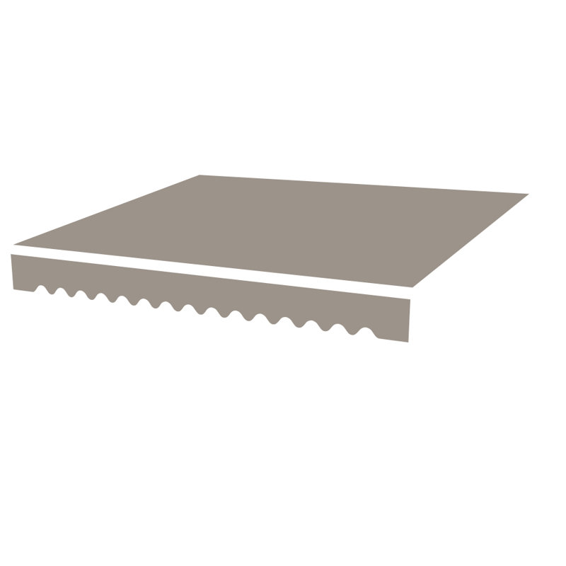 Coralvine 3m W x 2.5m D Retractable Patio Awning, Grey, 2.5m W x 2m D