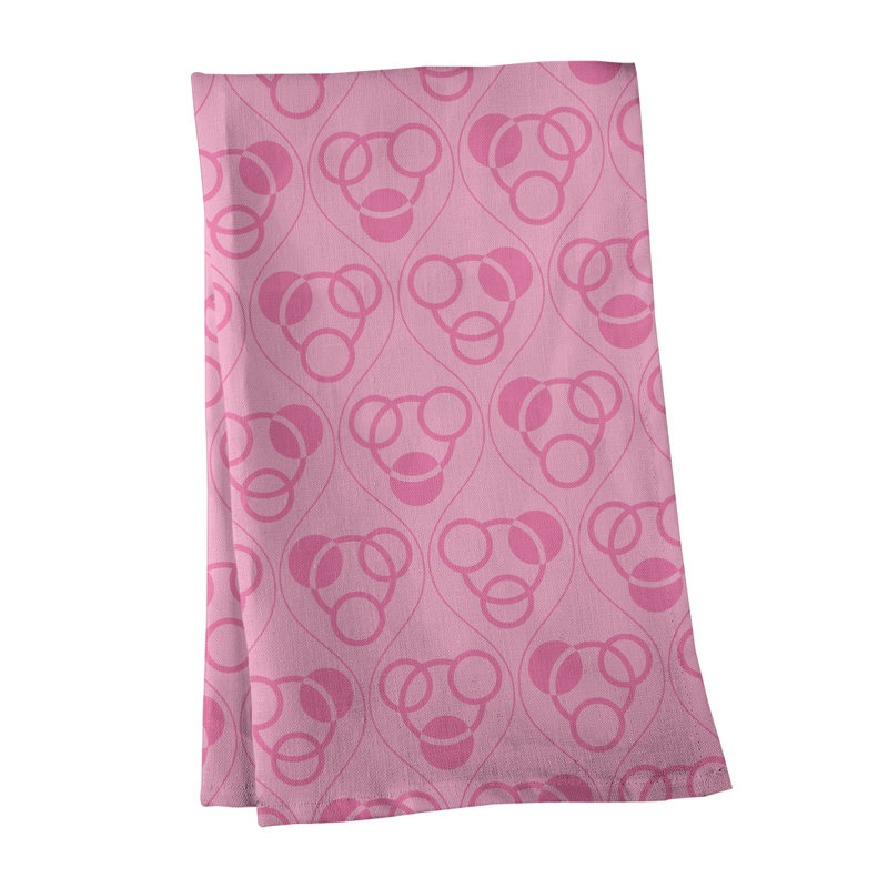 Torchon Circles and Waves, Rose, Polyester sergé