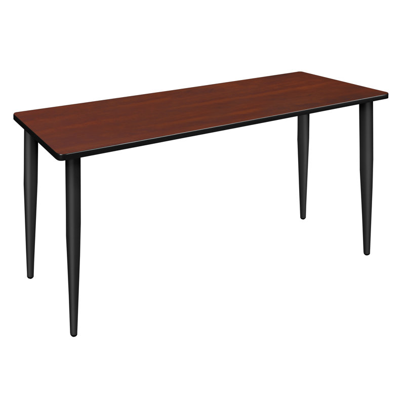 Plateau de table de formation Kahlo, pieds fuselés, H 29 po x L 60 po x l 24 po, Cerise, Noir