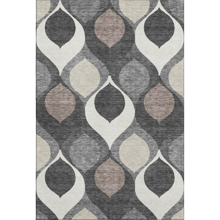 Premium Machine Washable Lisse Gray Rug