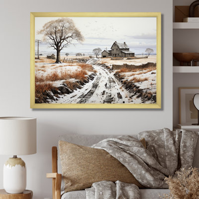 " Winter Farm Monochrome Harvest I "