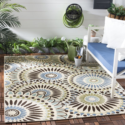 Tapis d'intérieur / extérieur à motif géométrique Centeno Performance