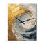 Or et bleu spirale nébuleuse - horloges murales spirales abstraites-1922213747