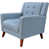 Tissu bleu sélectionné