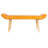 Wood and Goat Leather Bench