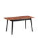 Table de salle à manger naturelle et noire - 5 pièces 1 table avec rallonge pliable 4 chaises et éclat