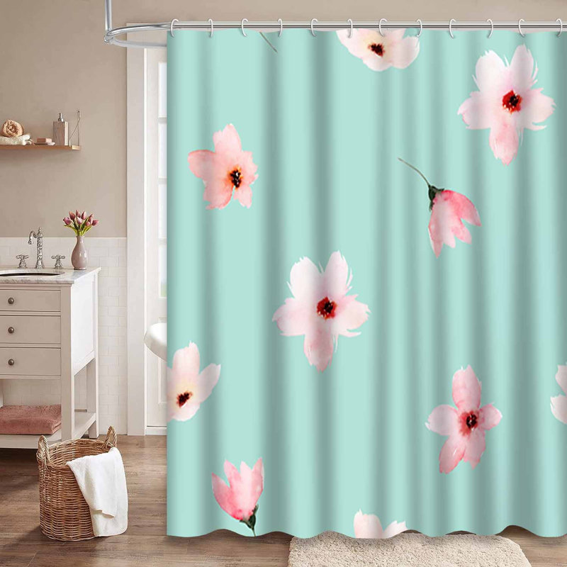 Rideau de douche avec 12 crochets, L 72 po x l 72 po