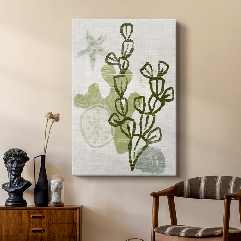 Coral Blockprint I - galerie sur mesure, H 27 po x l 18 po